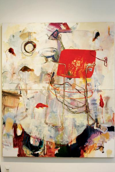  Brookhaven student Virginia Robertson’s first- place painting, titled “Return to Room F114,” is displayed in the Forum Gallery