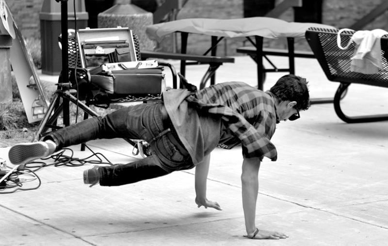 Photos by Adriana Salazar | Brookhaven student Kun Abusway break dances to the music being played at “A Taste of Cultures.”