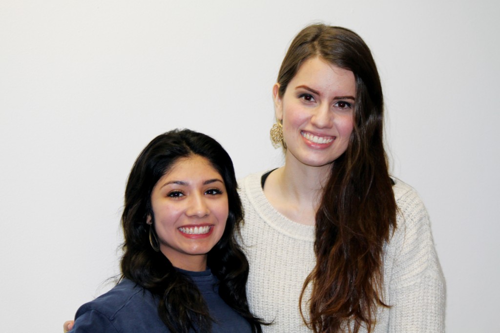 Photo by Paula Vasquez | Brookhaven students Sandy Gonzalez and Casandra Vazquez pose for a photo after the IGNITE conference Feb. 22. 