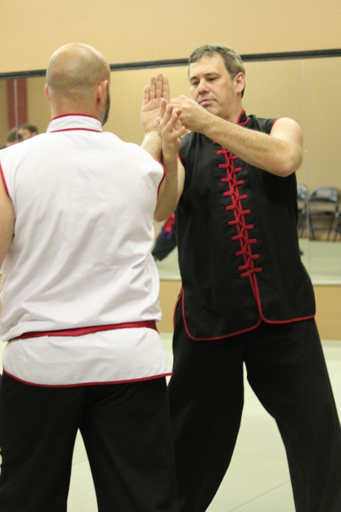 Sifu George Giatrakis demonstrates a Kung Fu technique.