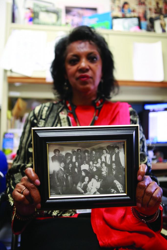 Photo by Maddox Price | Professor Dr. Jamileh Stroman shows a photo posing with political activist Angela Davis and her entourage.