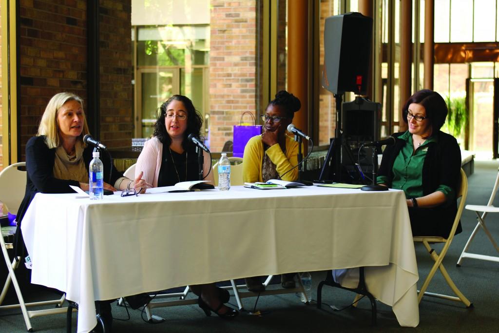 Photo By Willie R. Cole | Panelists Kaylie Jones, Michelle Navarro and Camika Spencer and moderator Dana Corbin offer insight into women’s impact in literature.