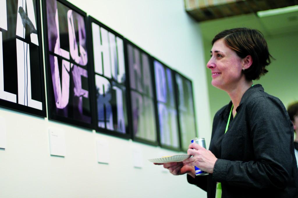 Photo by Brigitte Zumaya | Courier Visuals communications professor Dr. Jillian Round takes a moment to reflect on her work.