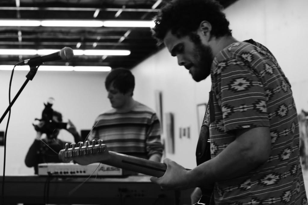 Photos by Evan Henry | Courier  Ben and Charlie of ABACABA get heavy at Josey Records. 