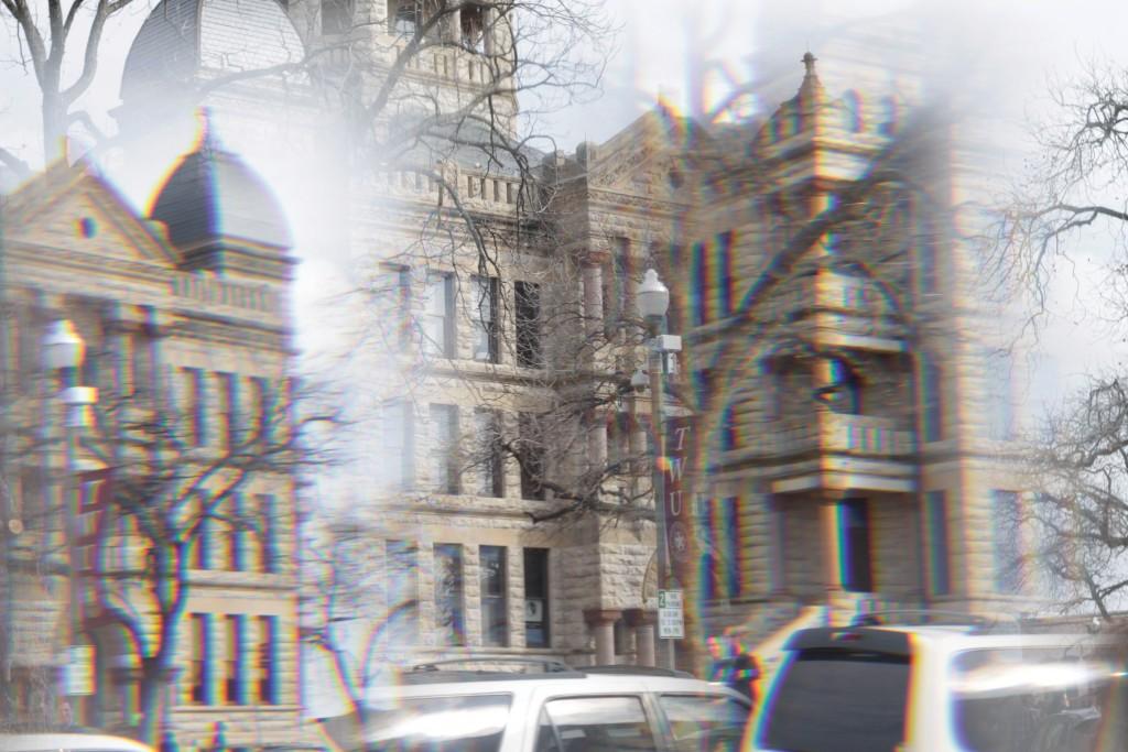  a photo showing Denton County Courthouse-on-the-Square in downtown Denton. 