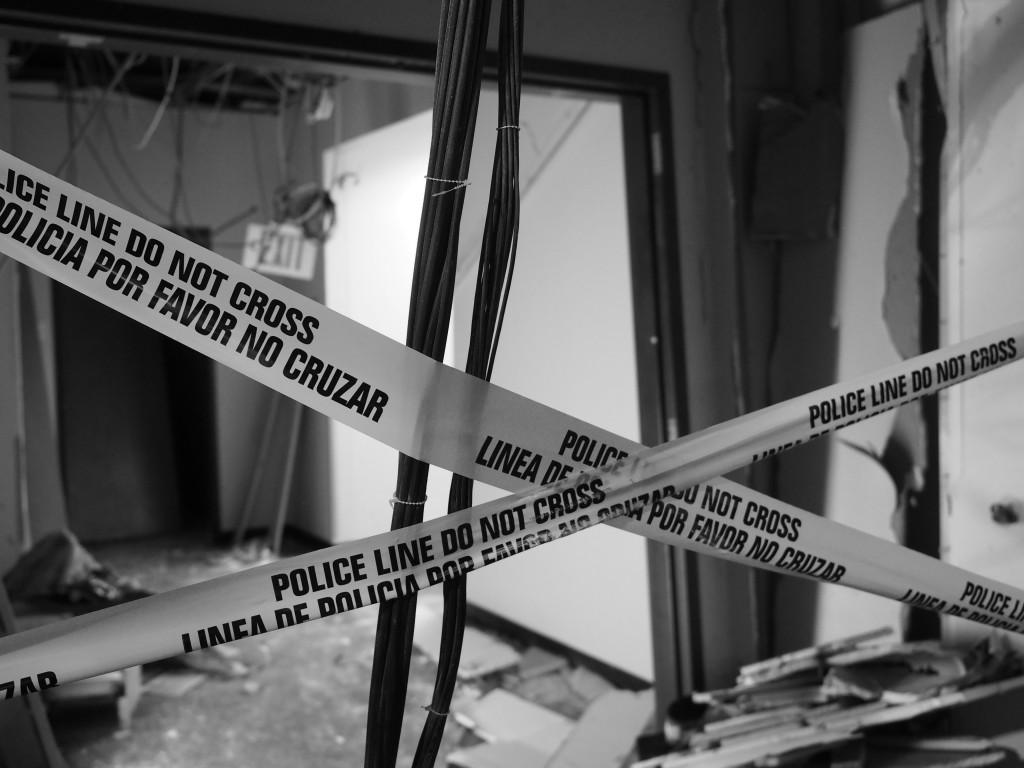 Photos by Jubenal Aguilar Damage from the bomb that killed Johnson marks the spot inside El Centro’s B Building where the shooter took his last stand against Dallas police. 