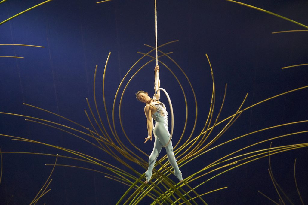 Photo Jubenal Aguilar | Alix Croop performs a routine during her trials for Amaluna’s backup Moon Goddess for Feb. 19.