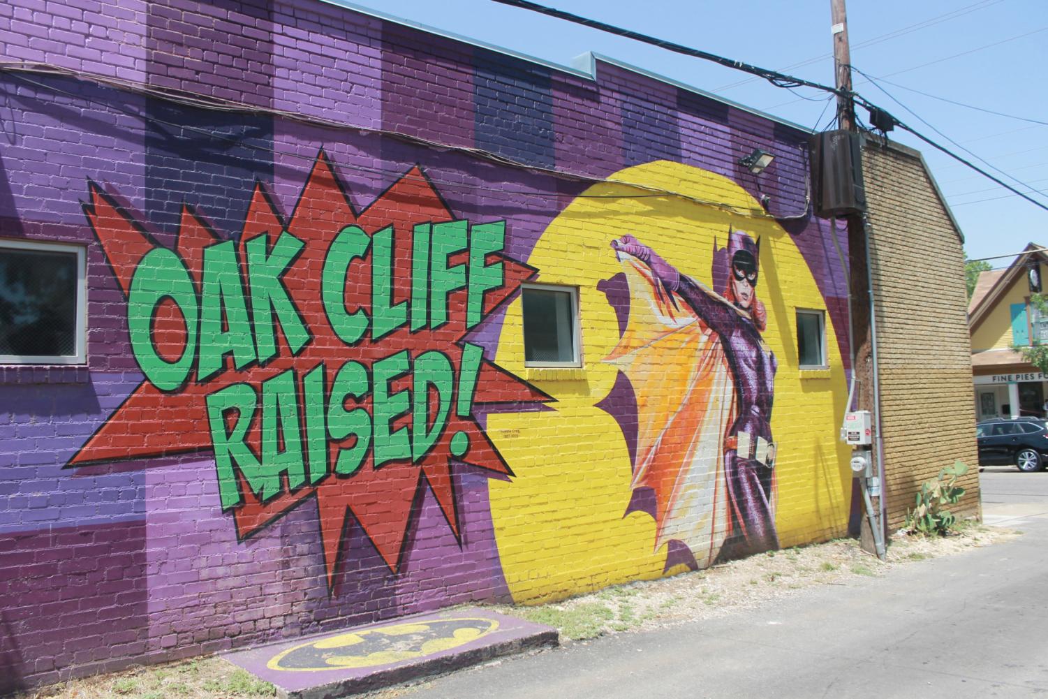 Bispo Mural Arts District De Batgirl, Dallas, Texas Fotografia