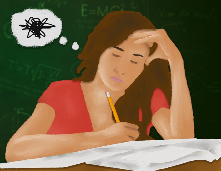 Student stress illustration