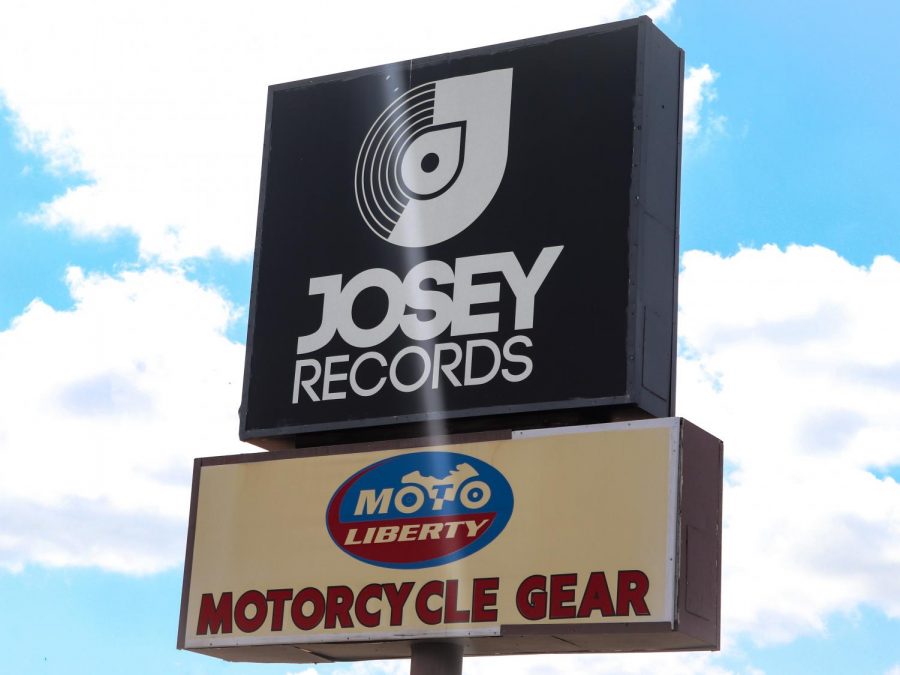 Photograph of Josey Records store signage