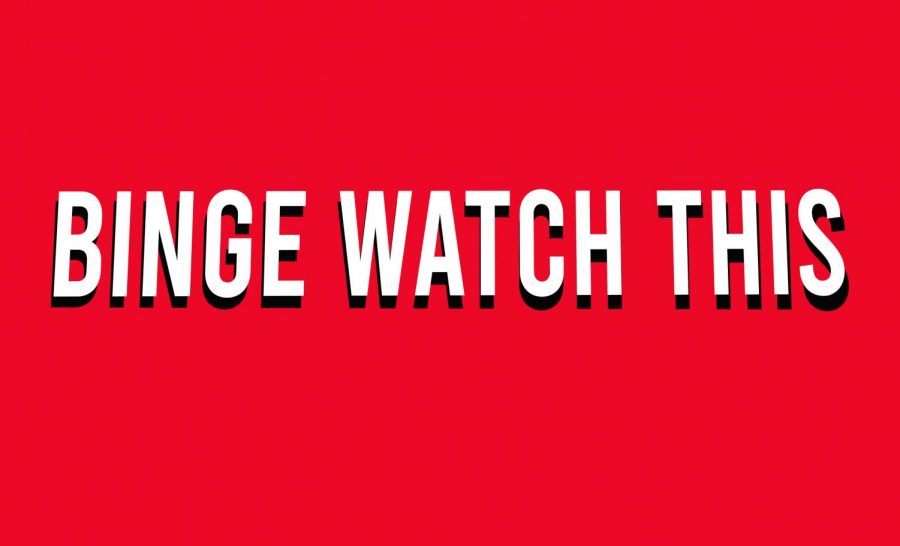 Binge Watch This words on red background