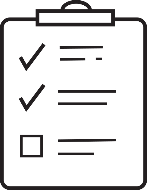 Illustration of clipboard and checklist