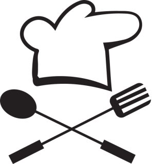Illustration of Chef's hat and spoon and fork
