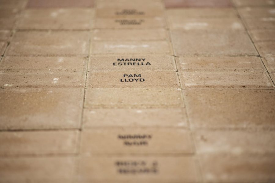Names of donors displayed on bricks