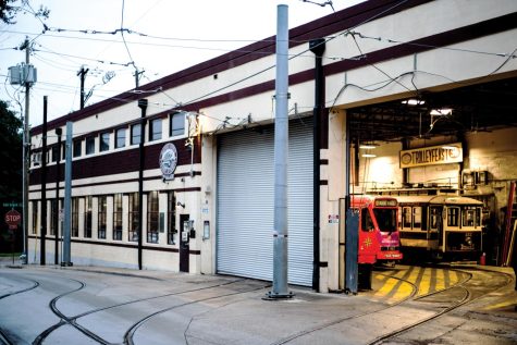 The Mckinney Ave. Transit Authority car barn in Uptown Dallas