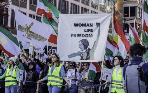Protesters march in solidarity with Iranian women on Oct. 29 in Washington, D.C.