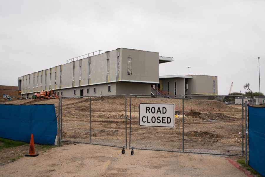 The Early College Center construction site on the east side of Brookhaven Campus March 8.