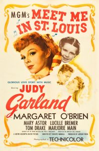 A girl in retro hairstyle; Meet me in St. Louis poster