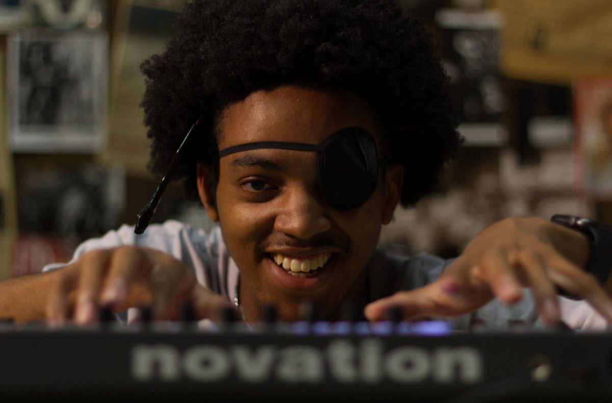 Tristan Williams, a self-taught producer and student at Brookhaven Campus
