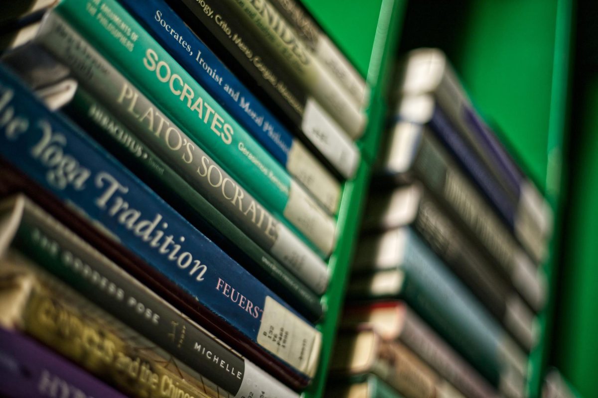 Philosophy books at the Brookhaven Campus library.